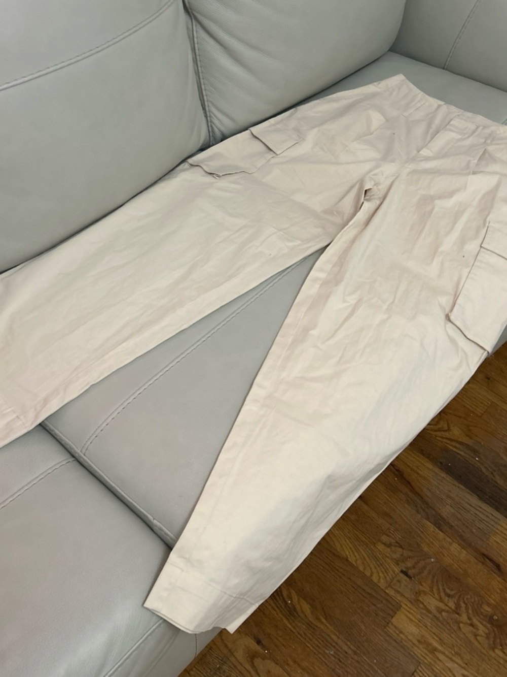 a new day Cream Cargo Pants with Flap Pockets